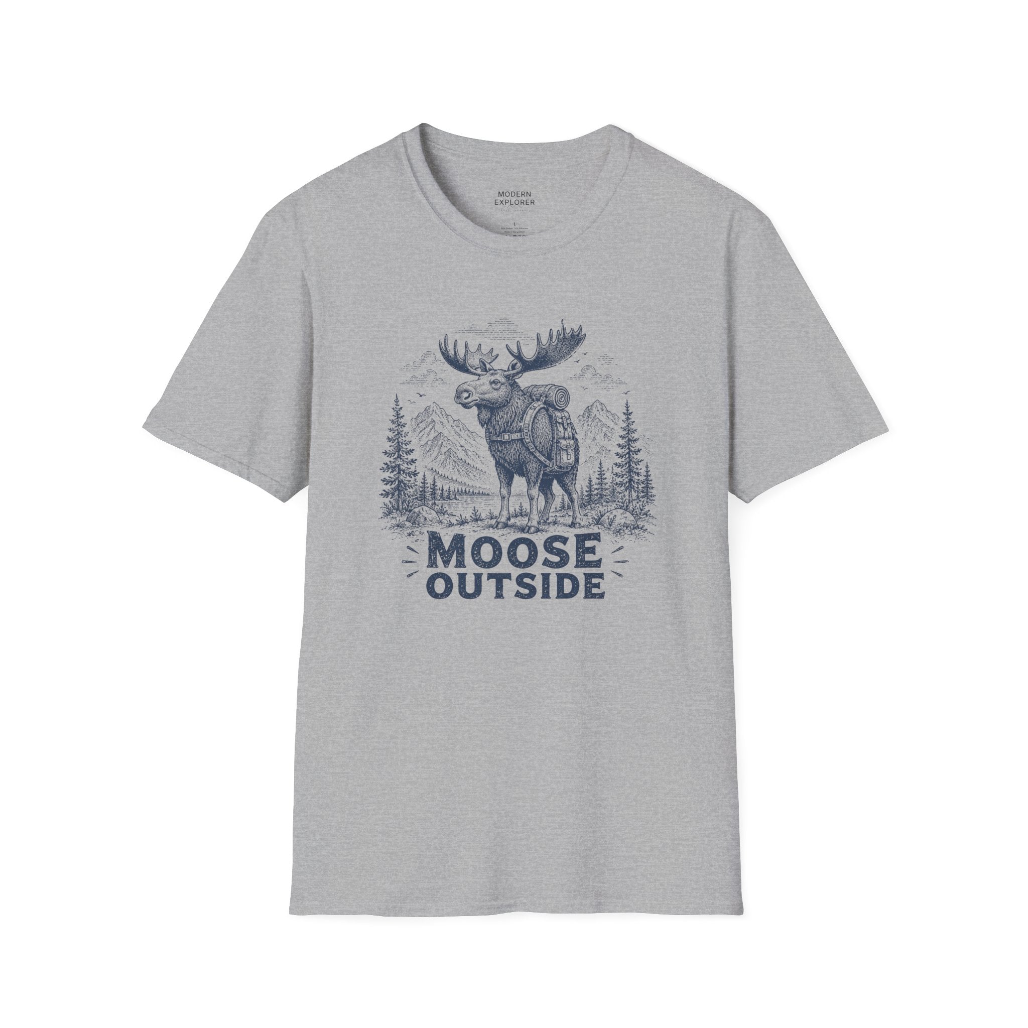 Vintage Hiking Moose Graphic Tee