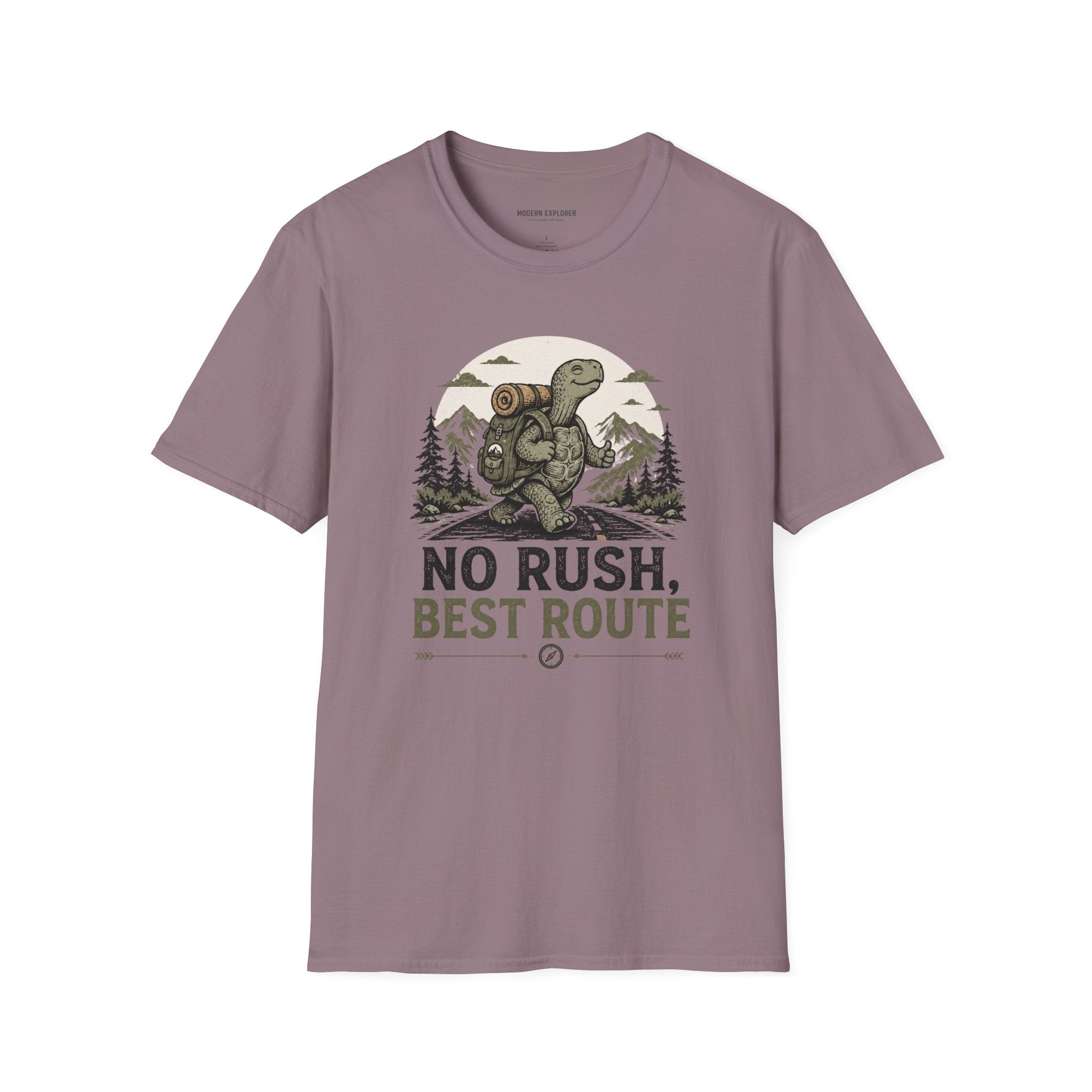 Copy of 'No Rush, Best Route' Turtle Hiker Graphic Tee