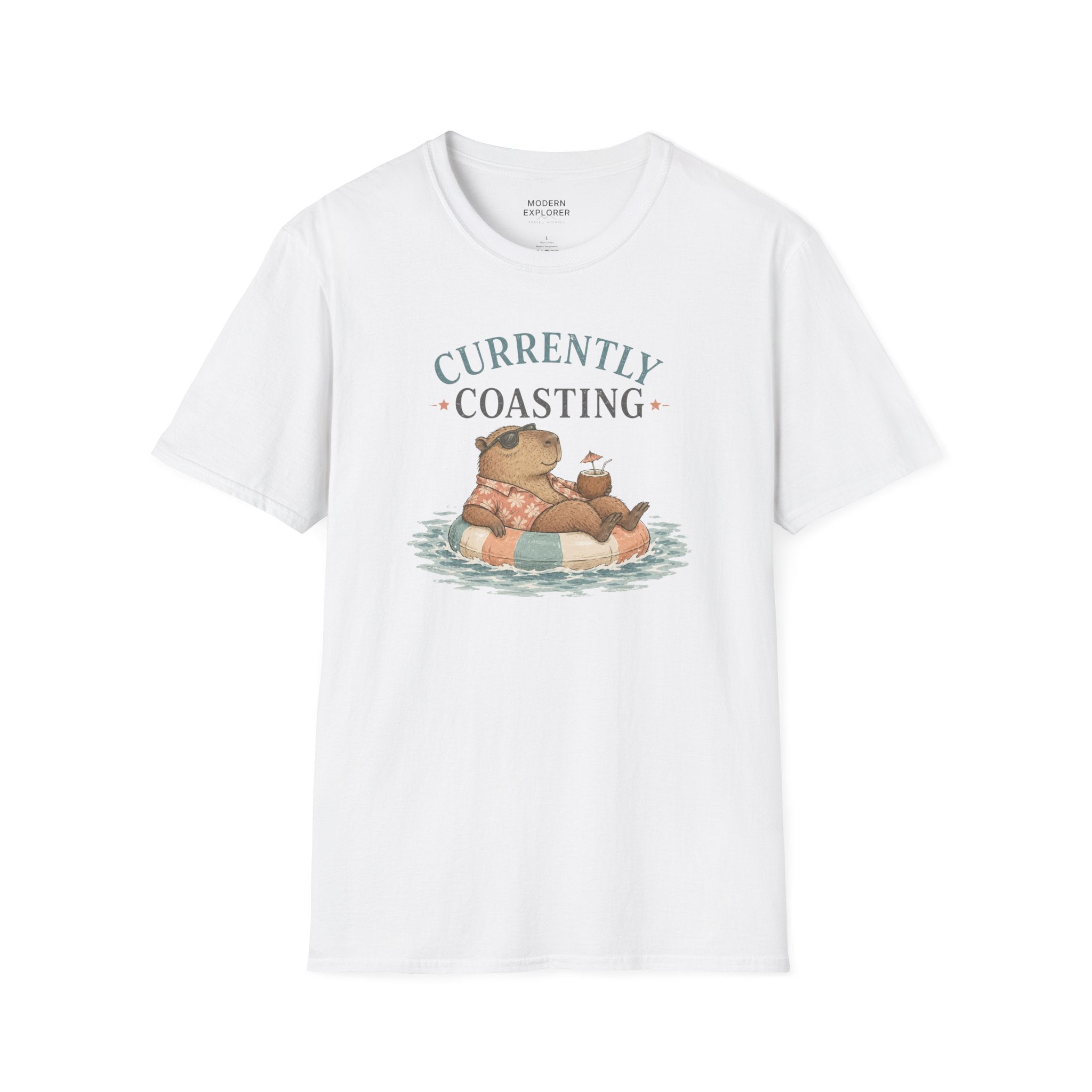 'Currently Coasting' Capybara Tee