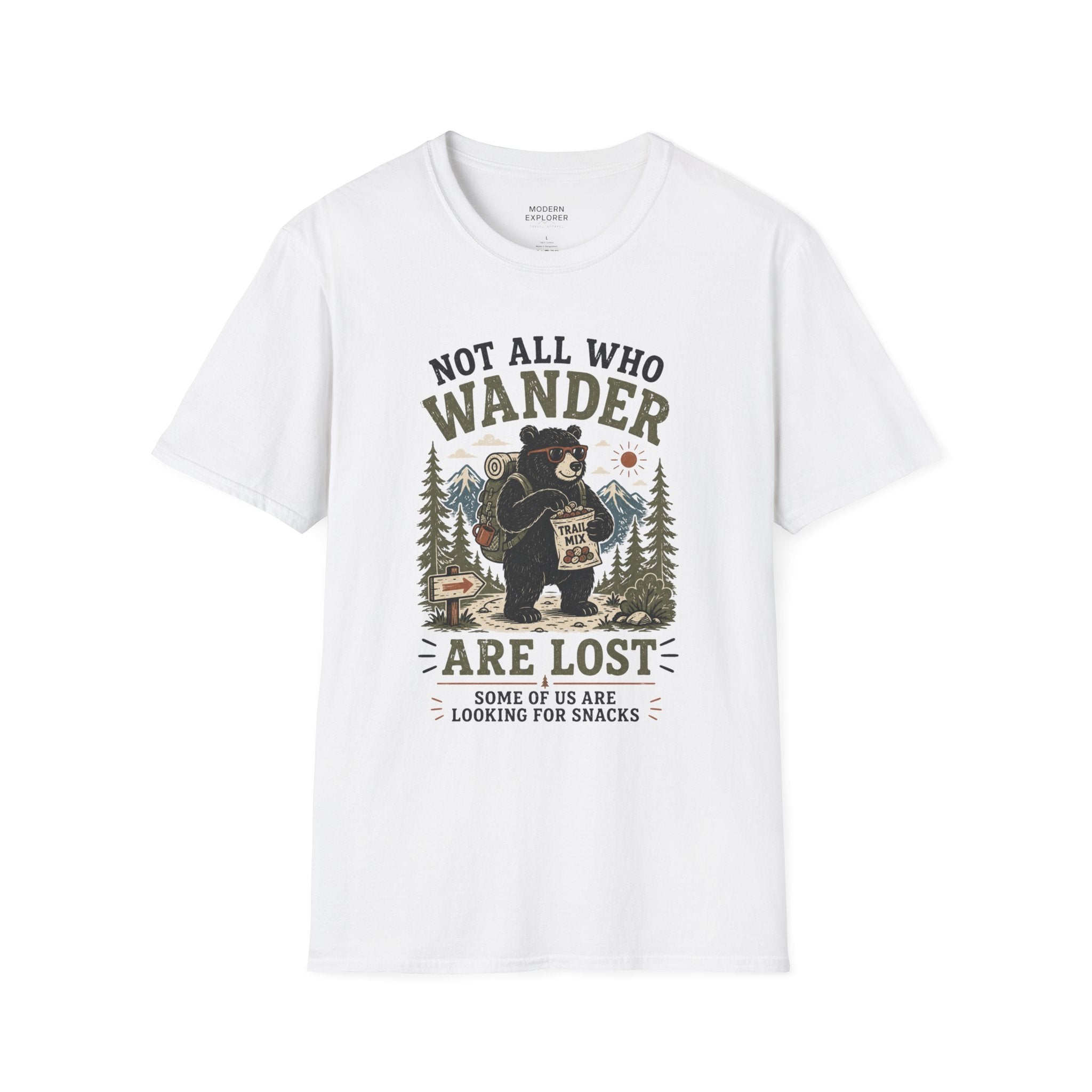 'Not All Who Wander Are Lost' Bear T-Shirt