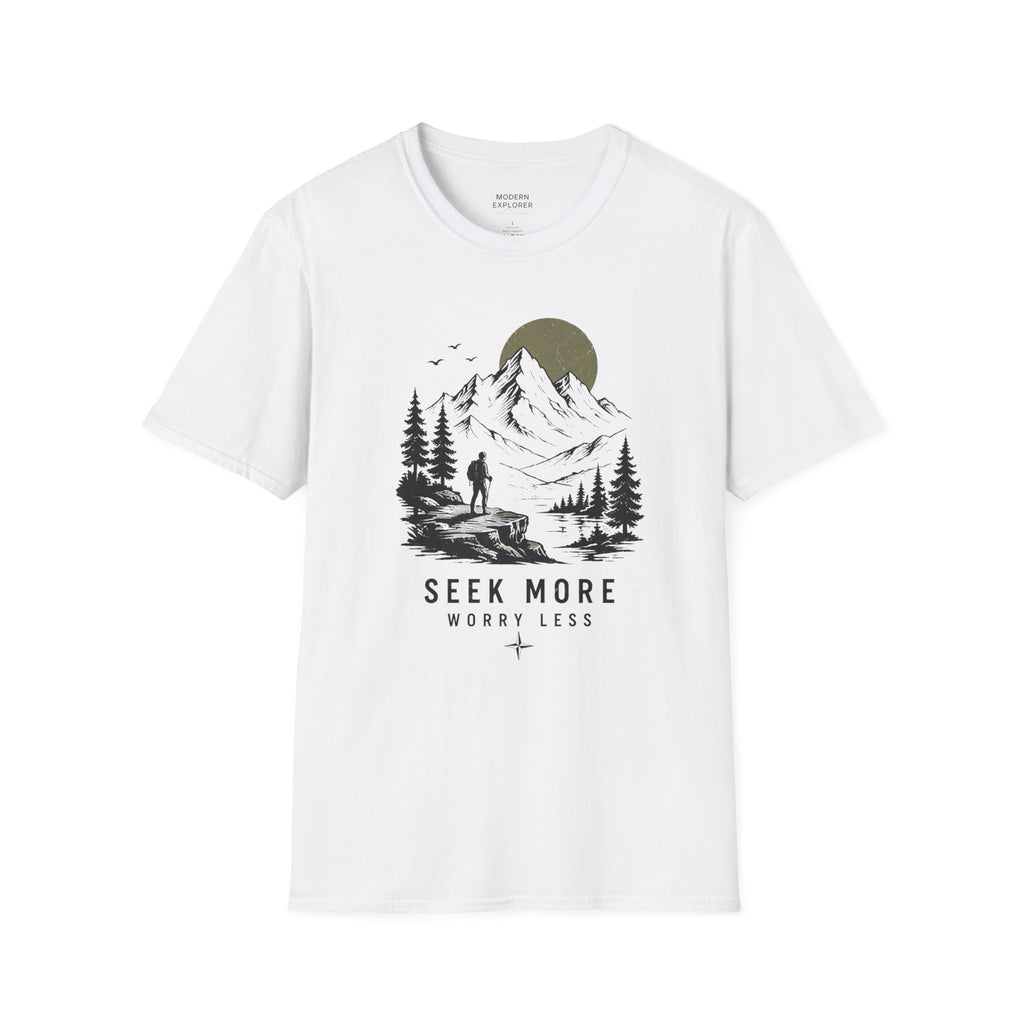 "Seek More, Worry Less" Outdoor Hiking Tee
