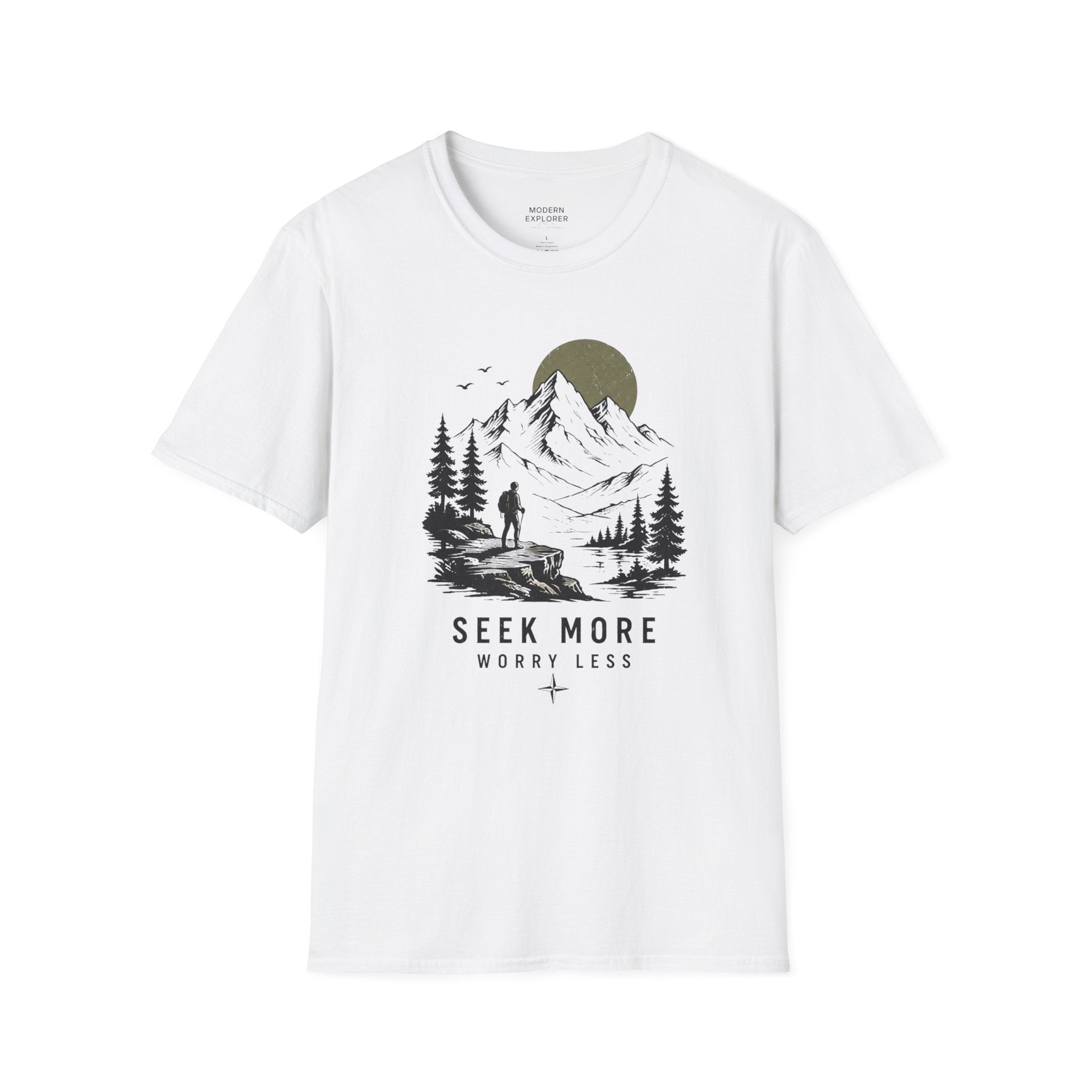 "Seek More, Worry Less" Outdoor Hiking Tee