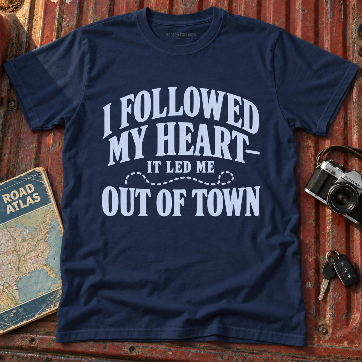 “I Followed My Heart” Vintage Road-Trip Tee