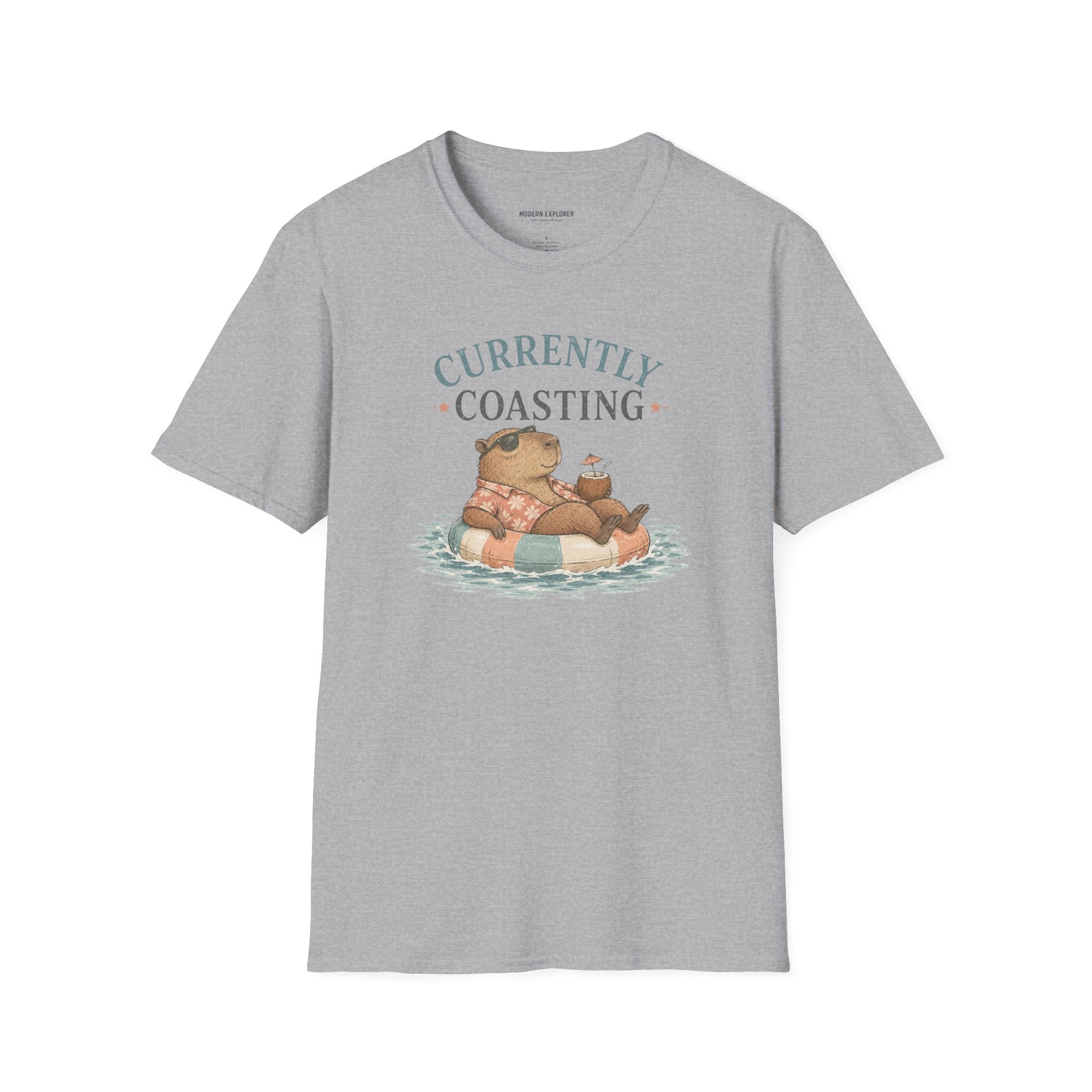 'Currently Coasting' Capybara Tee