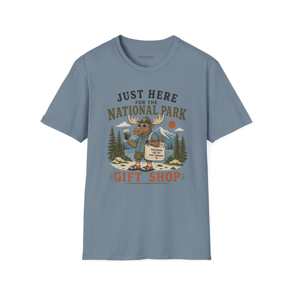Copy of "Just Here for the National Park Gift Shop" Tee