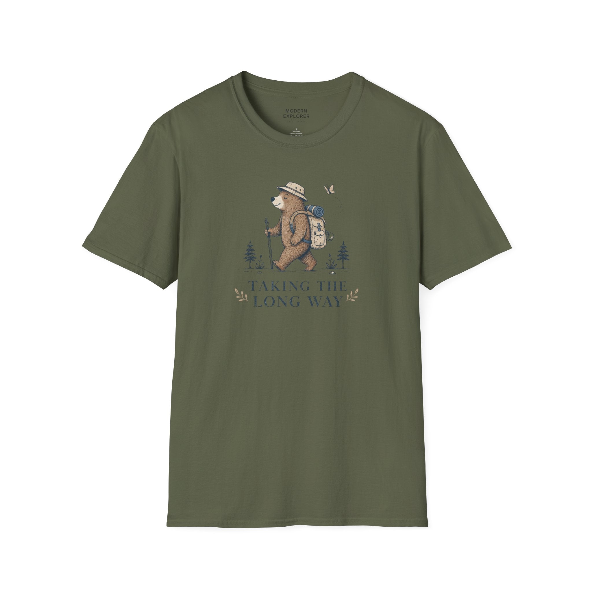 'Taking the Long Way' Hiking Bear Graphic Tee