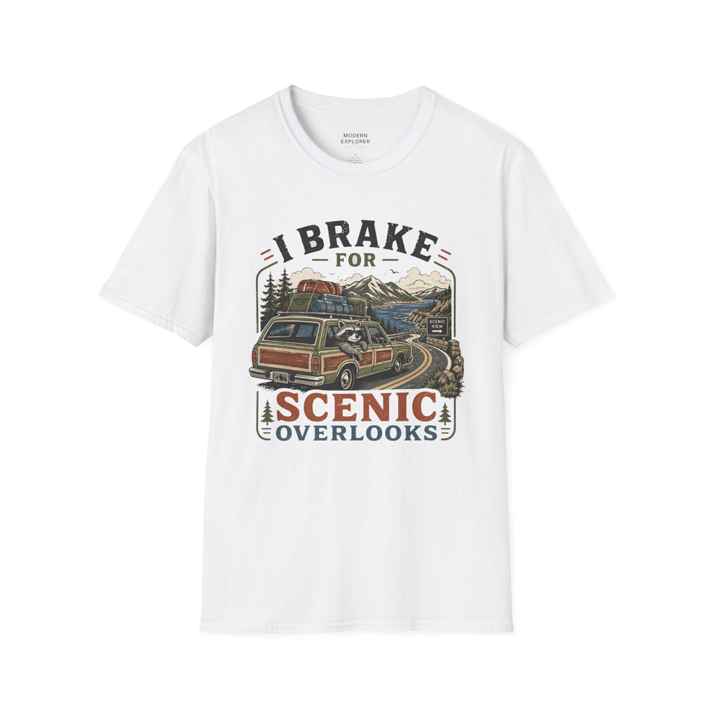 "I Brake for Scenic Overlooks" Retro Adventure Tee
