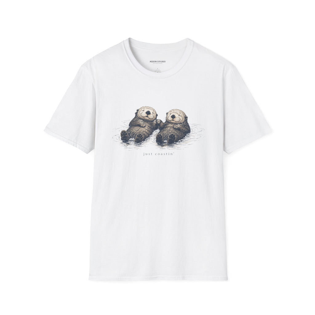 Copy of "Just Coastin'" Cute Sea Otter Graphic T‑Shirt