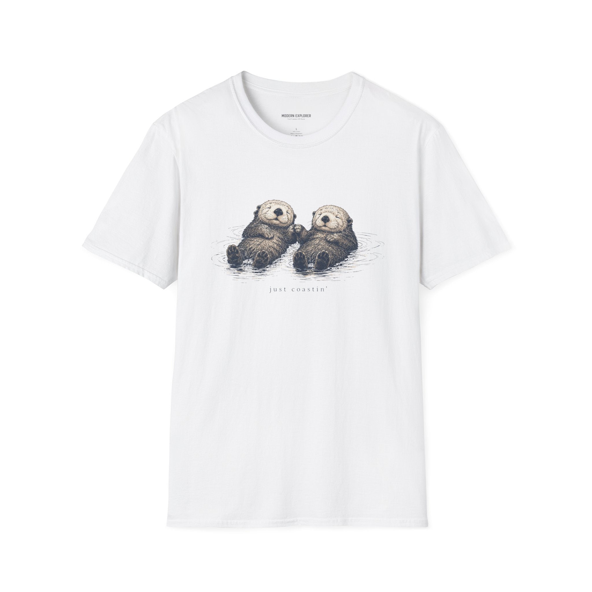 Copy of "Just Coastin'" Cute Sea Otter Graphic T‑Shirt