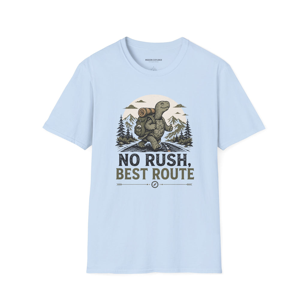 Copy of 'No Rush, Best Route' Turtle Hiker Graphic Tee