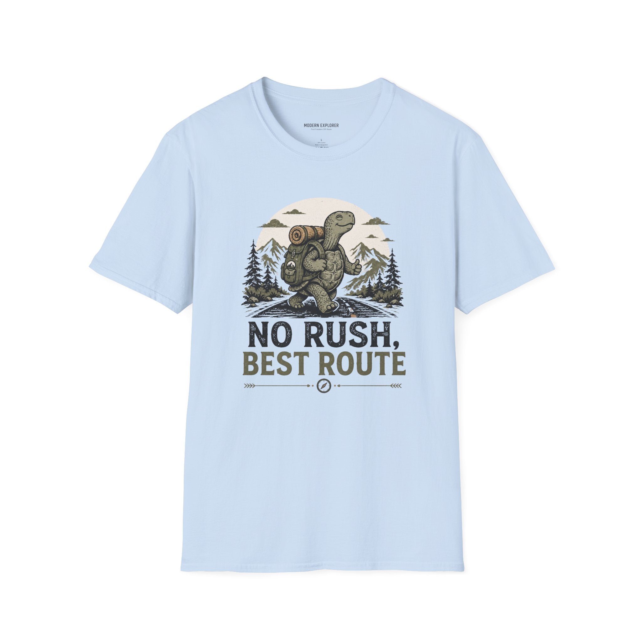 Copy of 'No Rush, Best Route' Turtle Hiker Graphic Tee