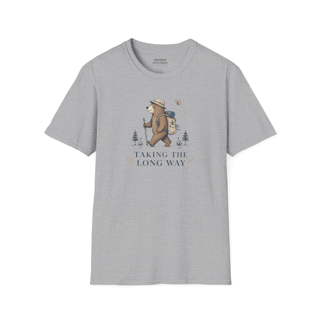 'Taking the Long Way' Hiking Bear Graphic Tee