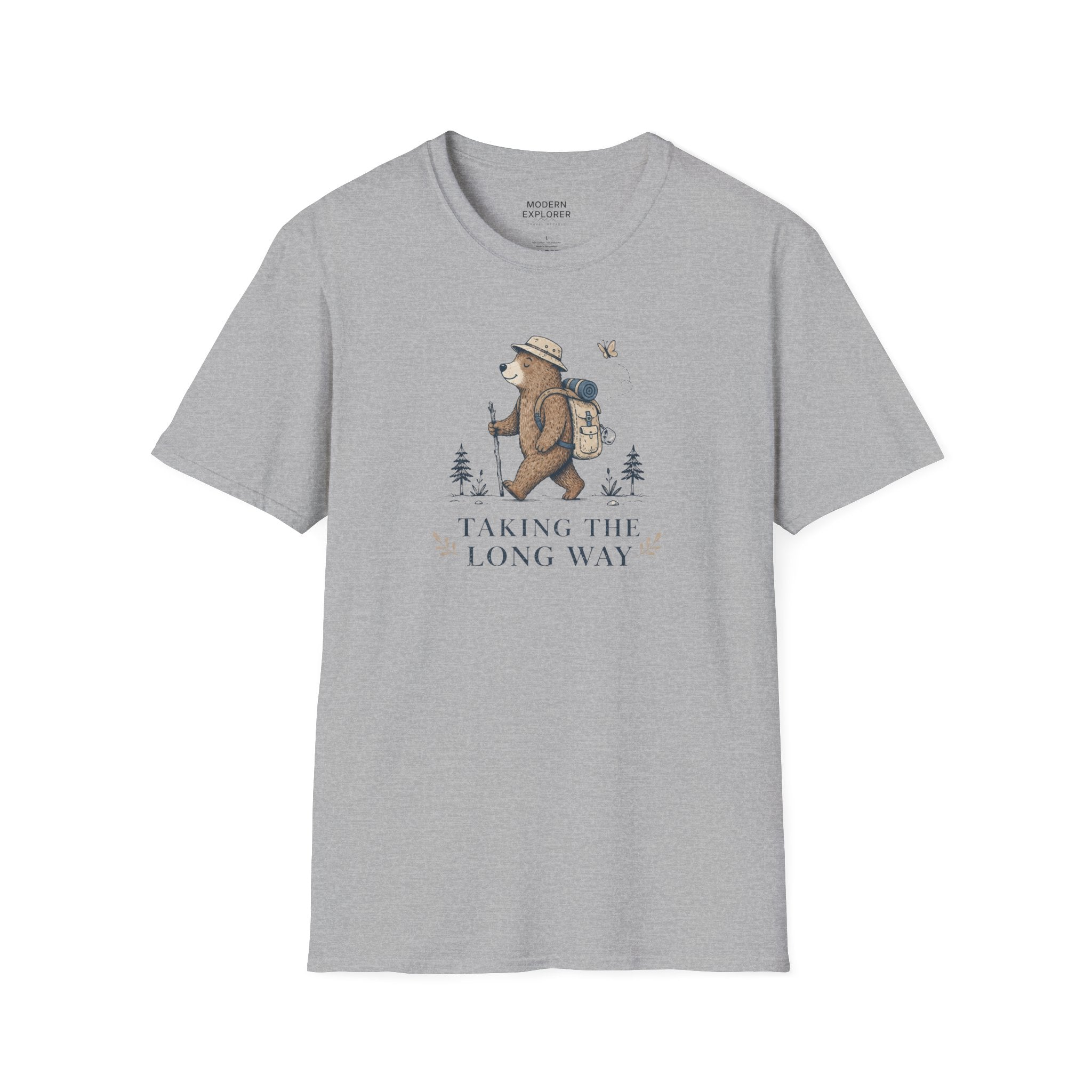 'Taking the Long Way' Hiking Bear Graphic Tee