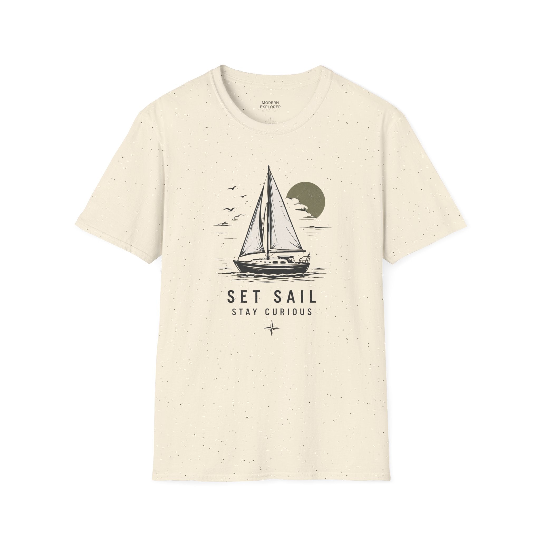 "Set Sail, Stay Curious" Nautical Graphic Tee