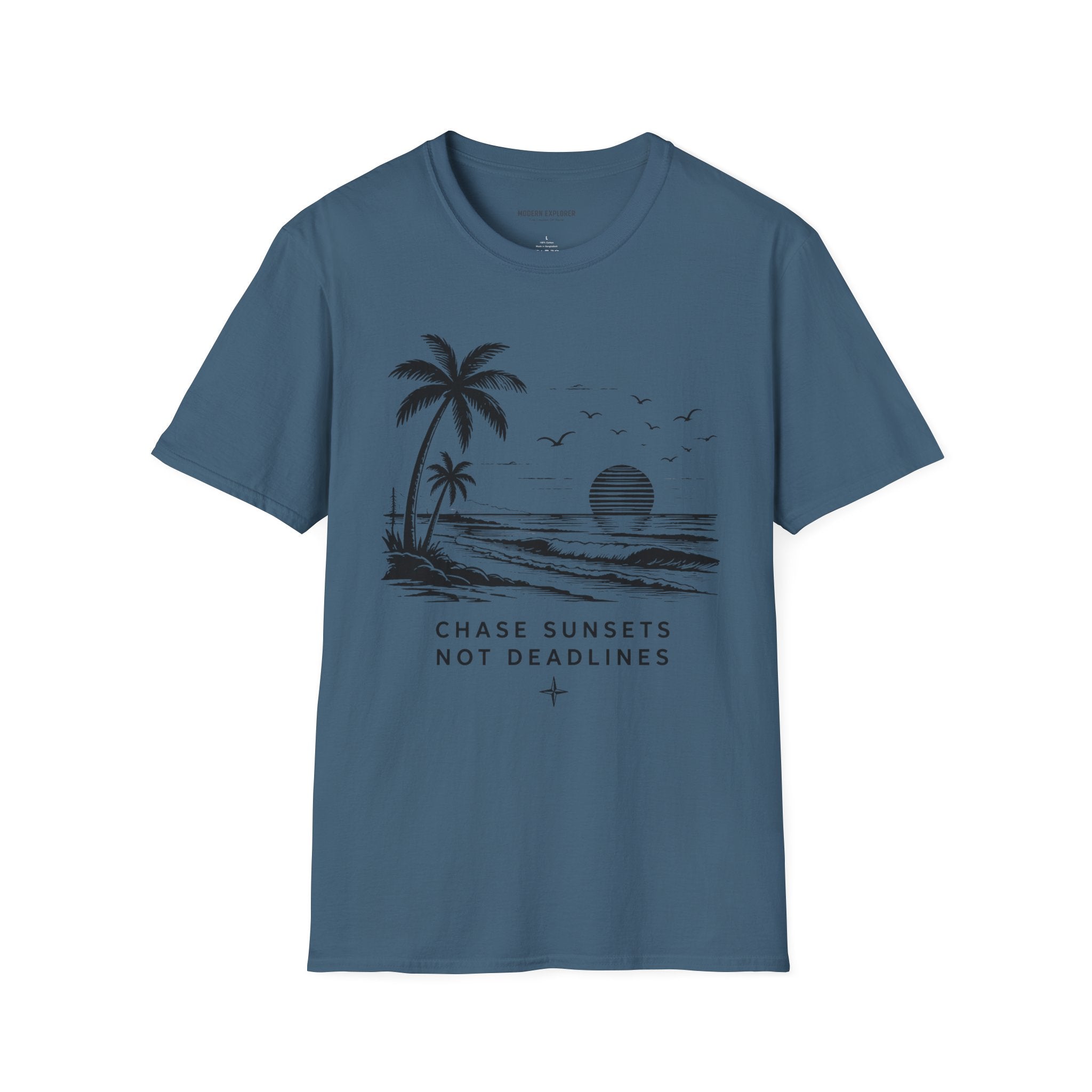 Copy of "Chase Sunsets Not Deadlines" Palm Tree Tee