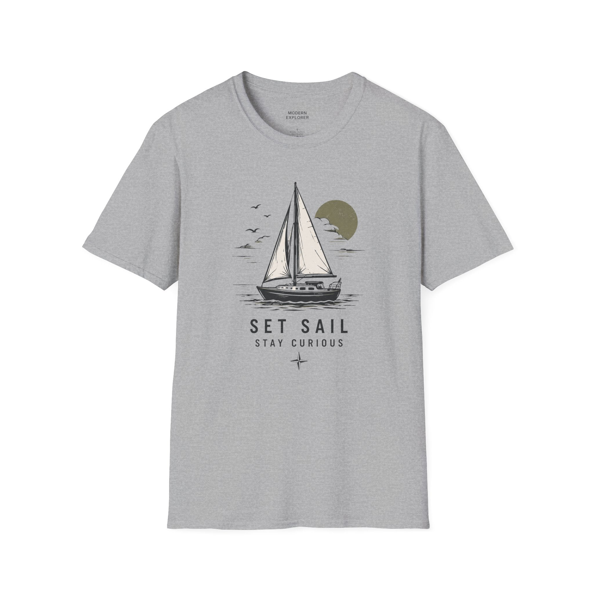 "Set Sail, Stay Curious" Nautical Graphic Tee