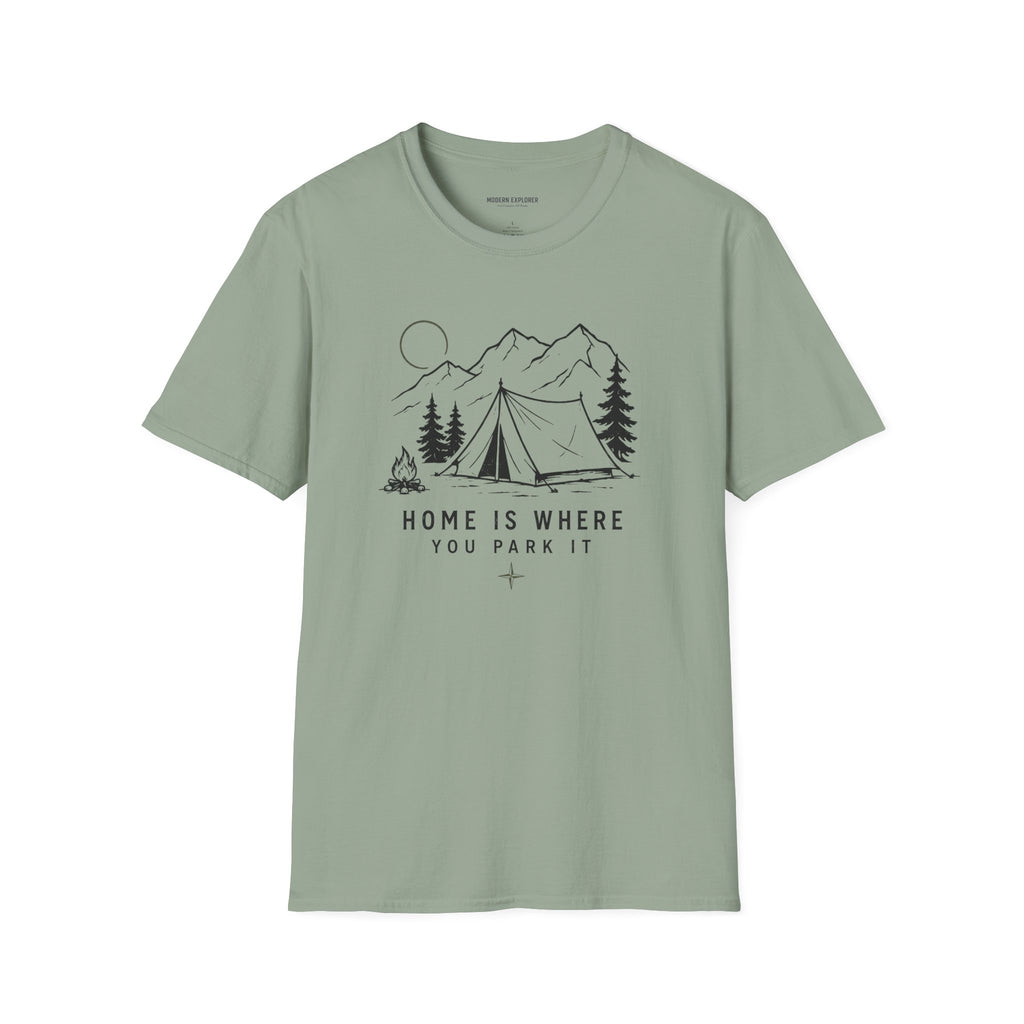 "Home Is Where You Park It" Tent Mountain T-Shirt