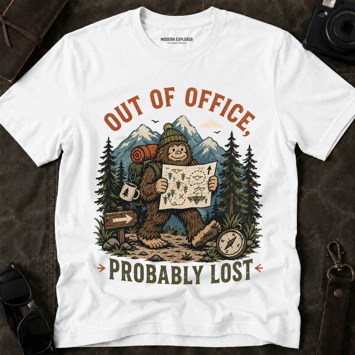 'Out of Office, Probably Lost' Adventure Graphic Tee