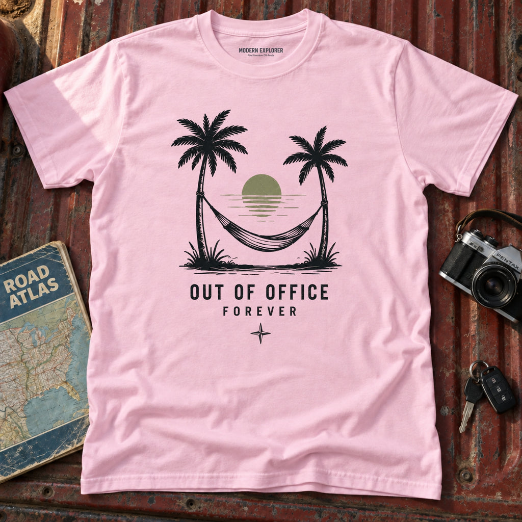 "Out of Office Forever" Sunset Graphic