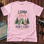 "Camp Hair, Don't Care" Camping Graphic Tee