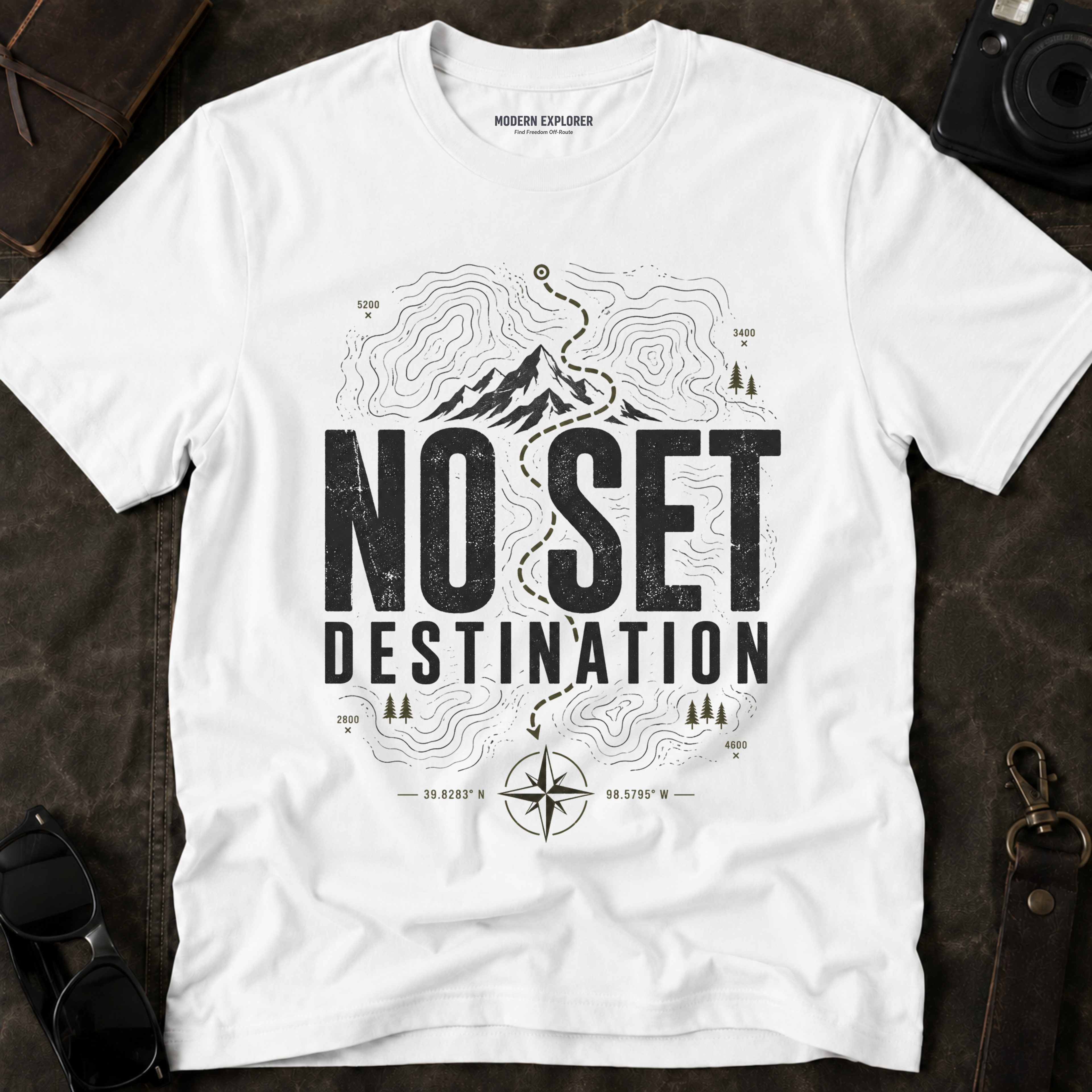 "No Set Destination" Mountain Adventure Tee