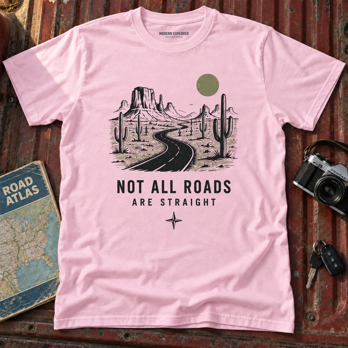 "Not All Roads Are Straight" Graphic Tee