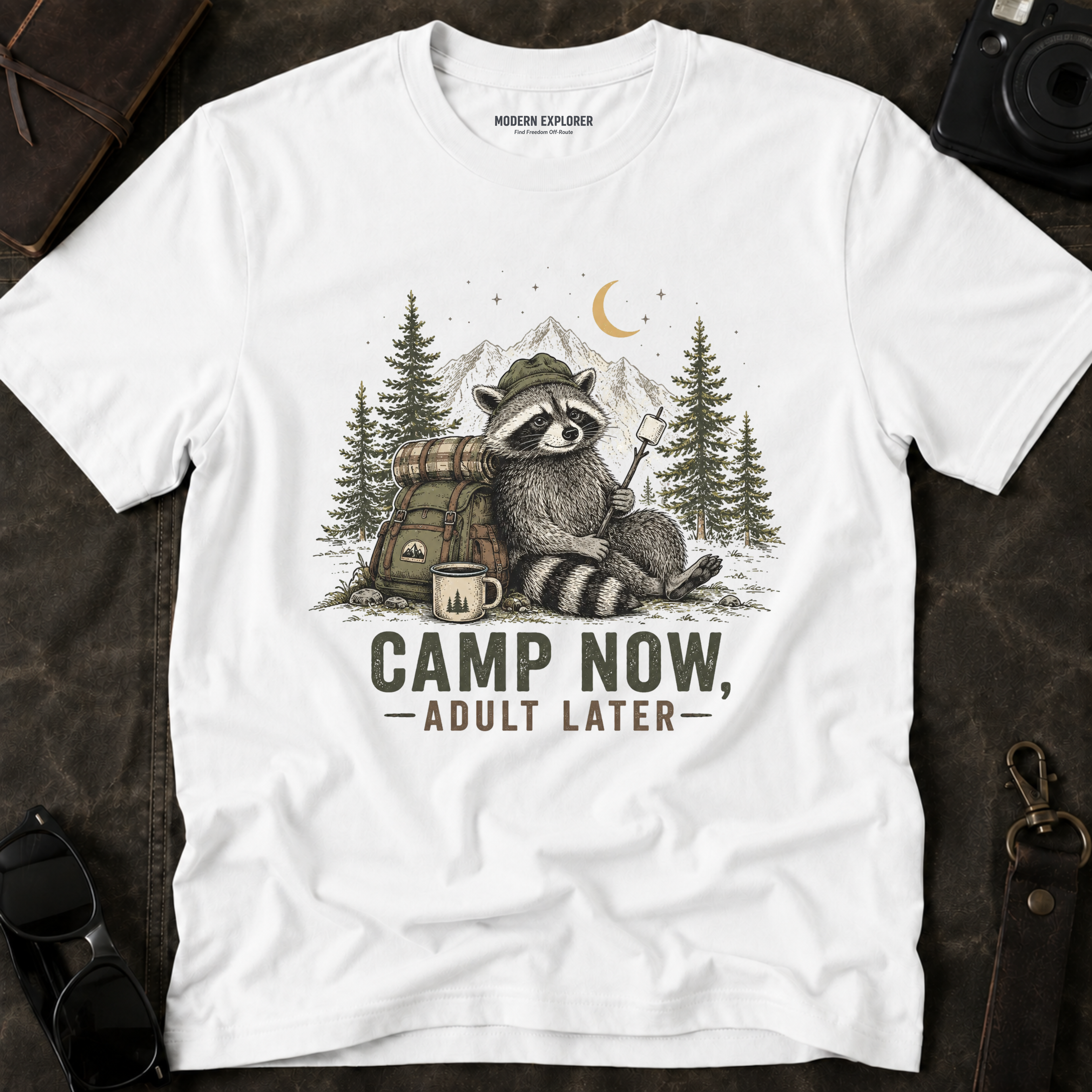 “Camp Now, Adult Later” Outdoor Graphic Tee