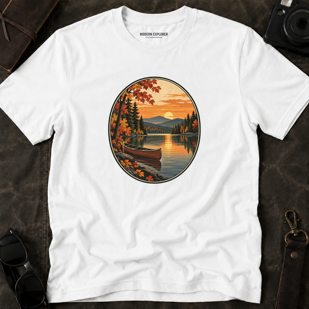 Autumn Lakeside Sunset T-Shirt