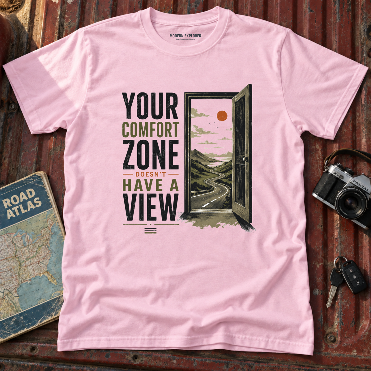 “Your Comfort Zone Doesn’t Have a View” Adventure Tee