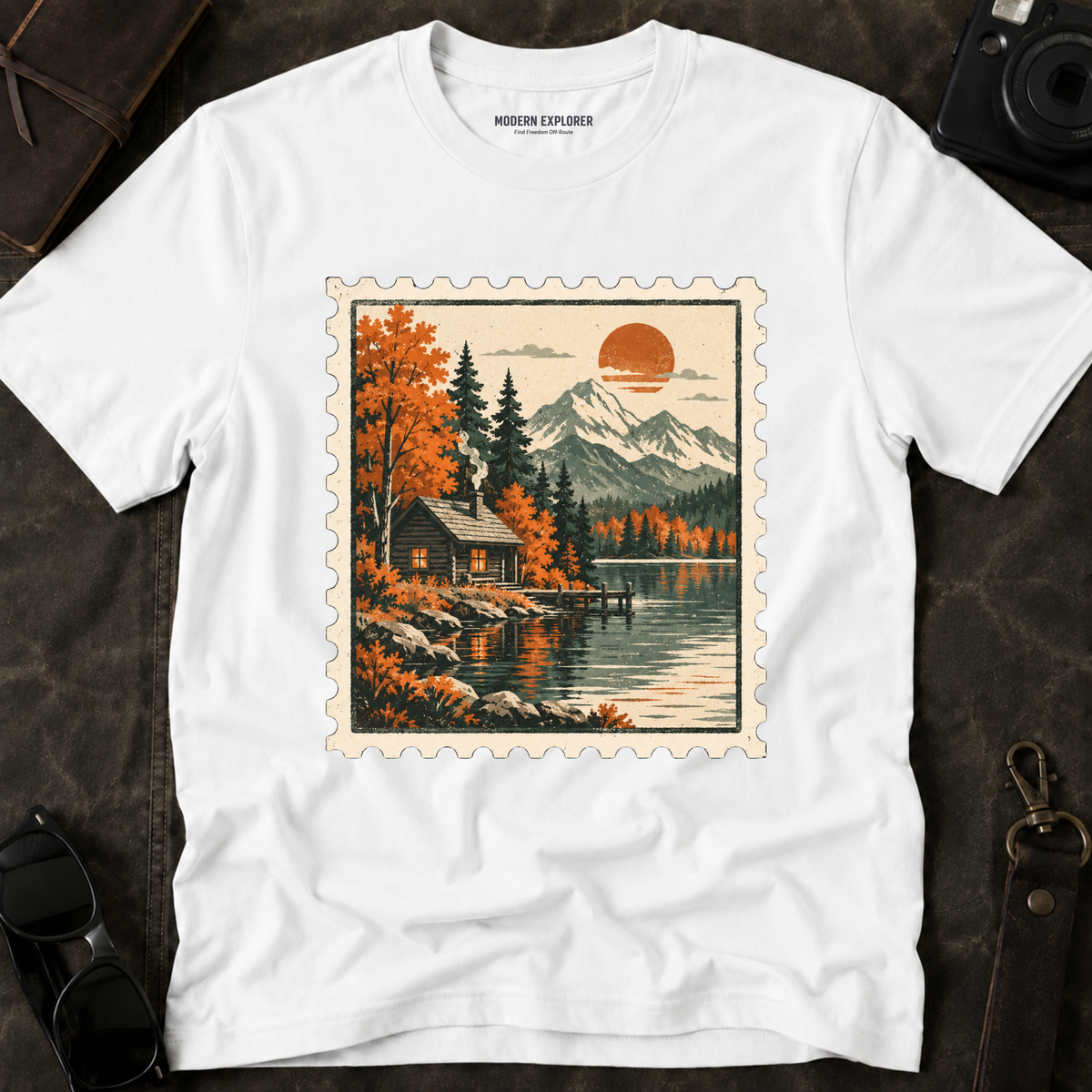 Vintage Mountain Stamp T-Shirt