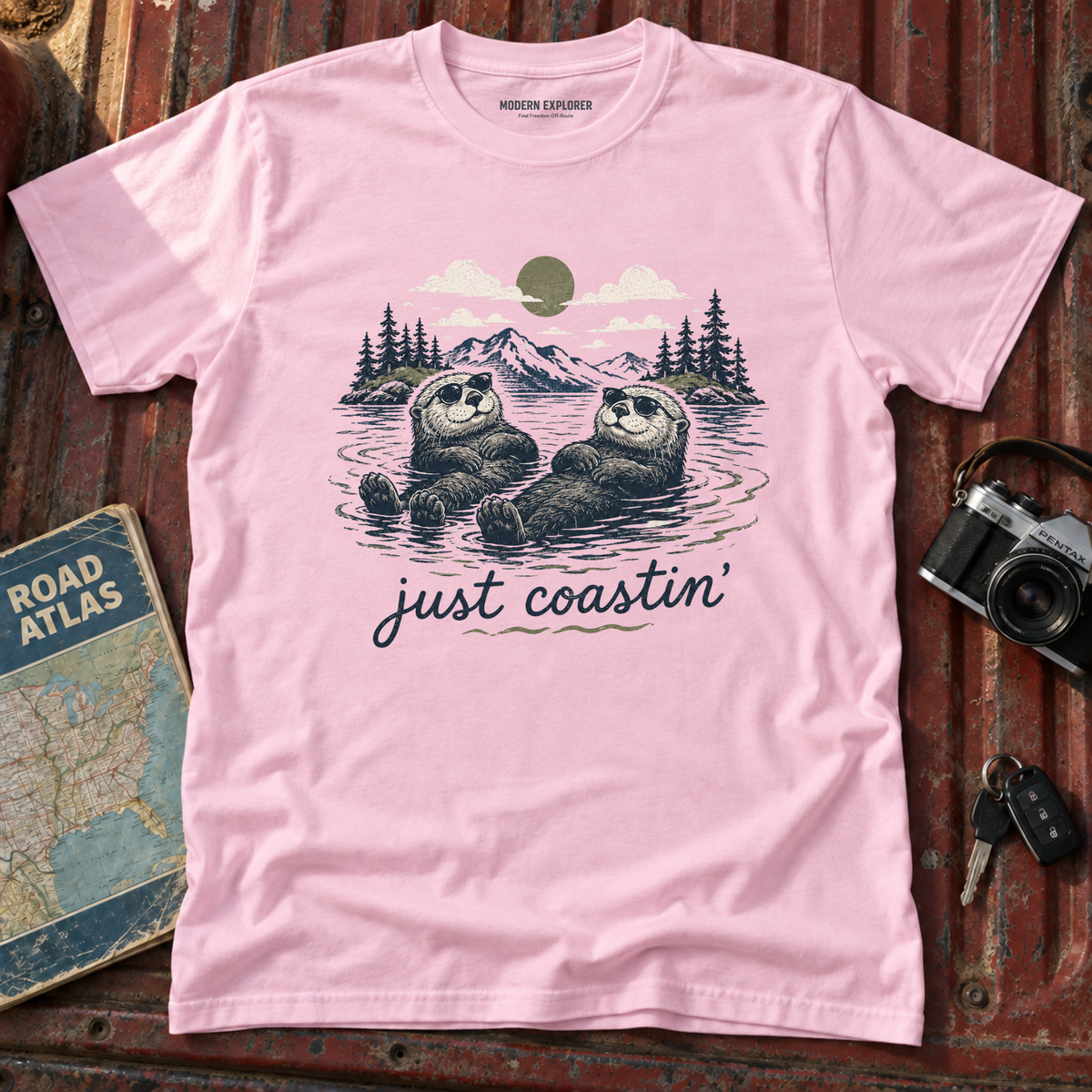 'Just Coastin'' Otter Scenic Tee