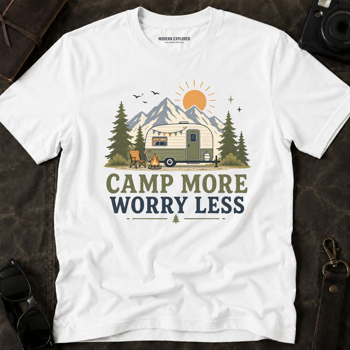 'Camp More Worry Less' T-Shirt