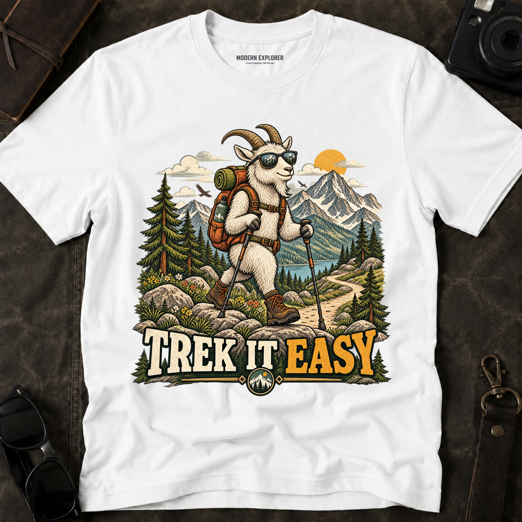 'Trek It Easy' Hiking Graphic Tee