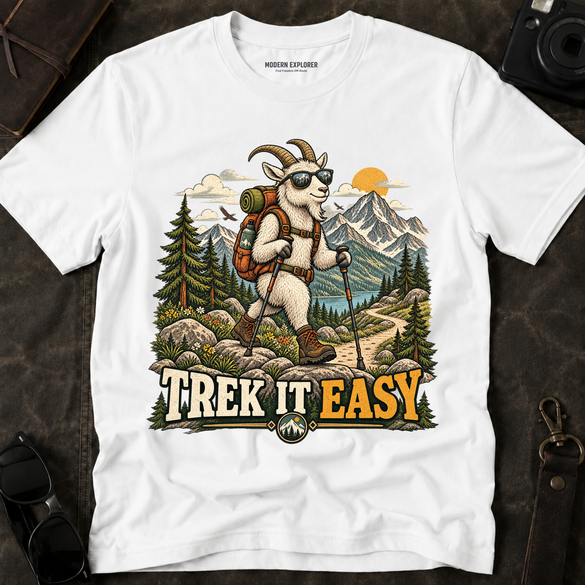'Trek It Easy' Hiking Graphic Tee