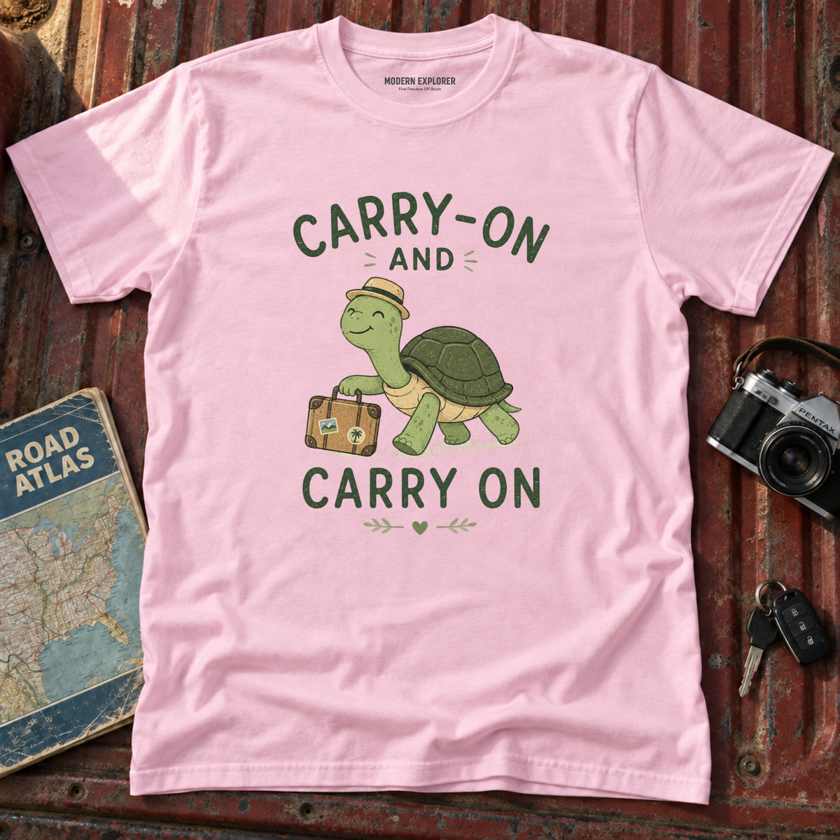 'Carry-On and Carry On' Turtle Travel Tee