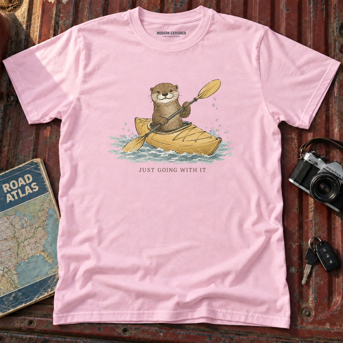 'Just Going With it' Otter Kayak Tee