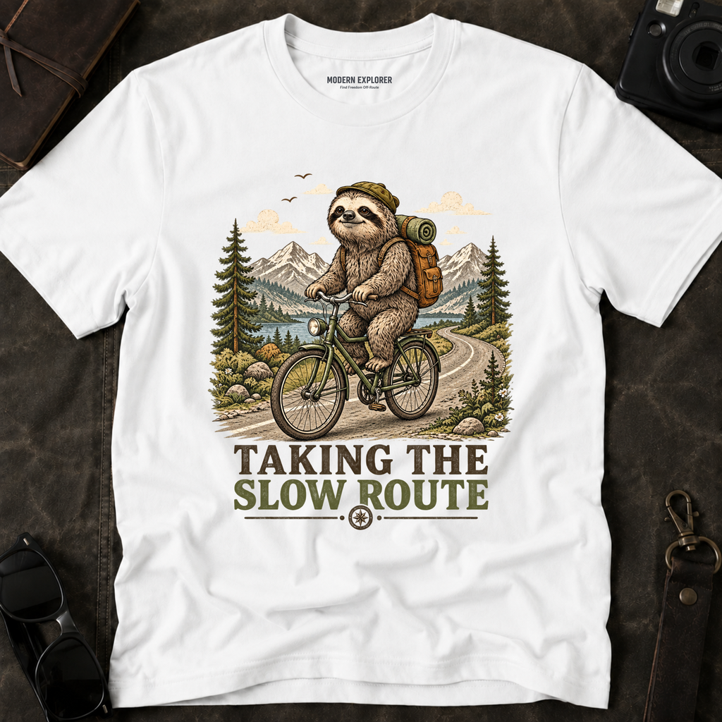 "Taking the Slow Route" Outdoor Adventure Tee