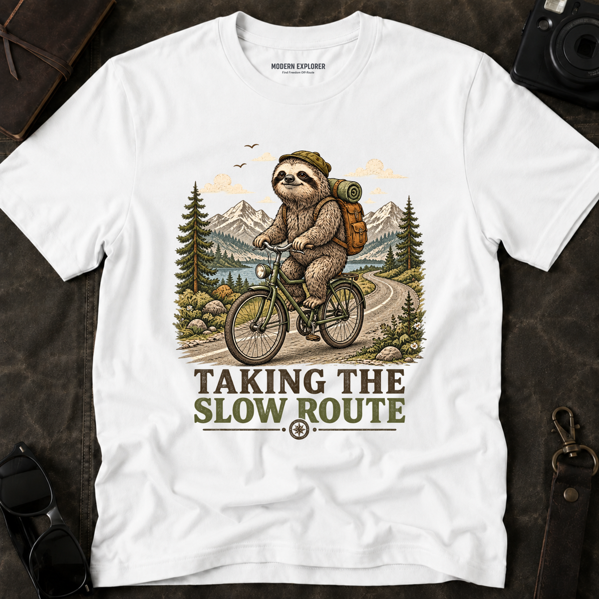 "Taking the Slow Route" Outdoor Adventure Tee