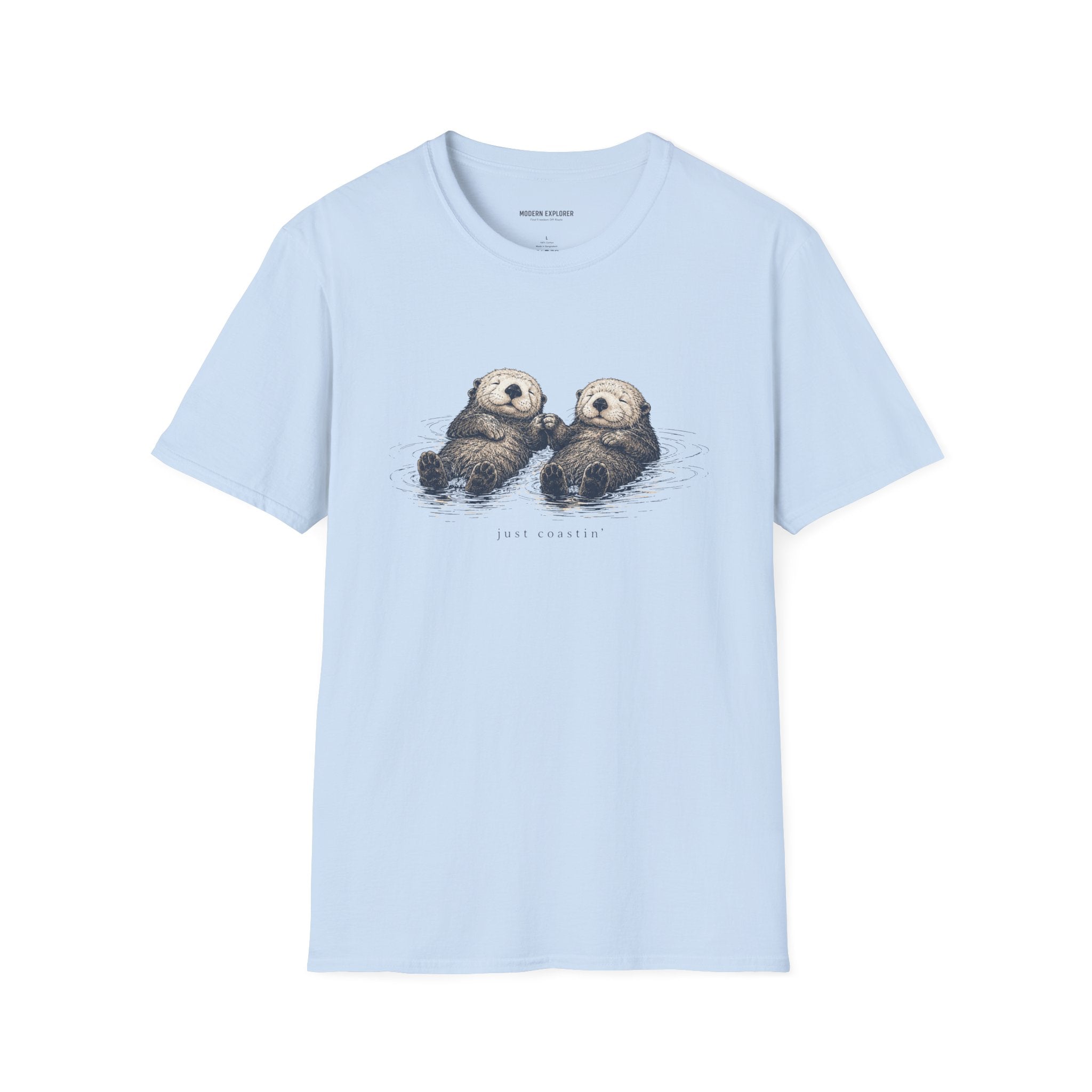 Copy of "Just Coastin'" Cute Sea Otter Graphic T‑Shirt