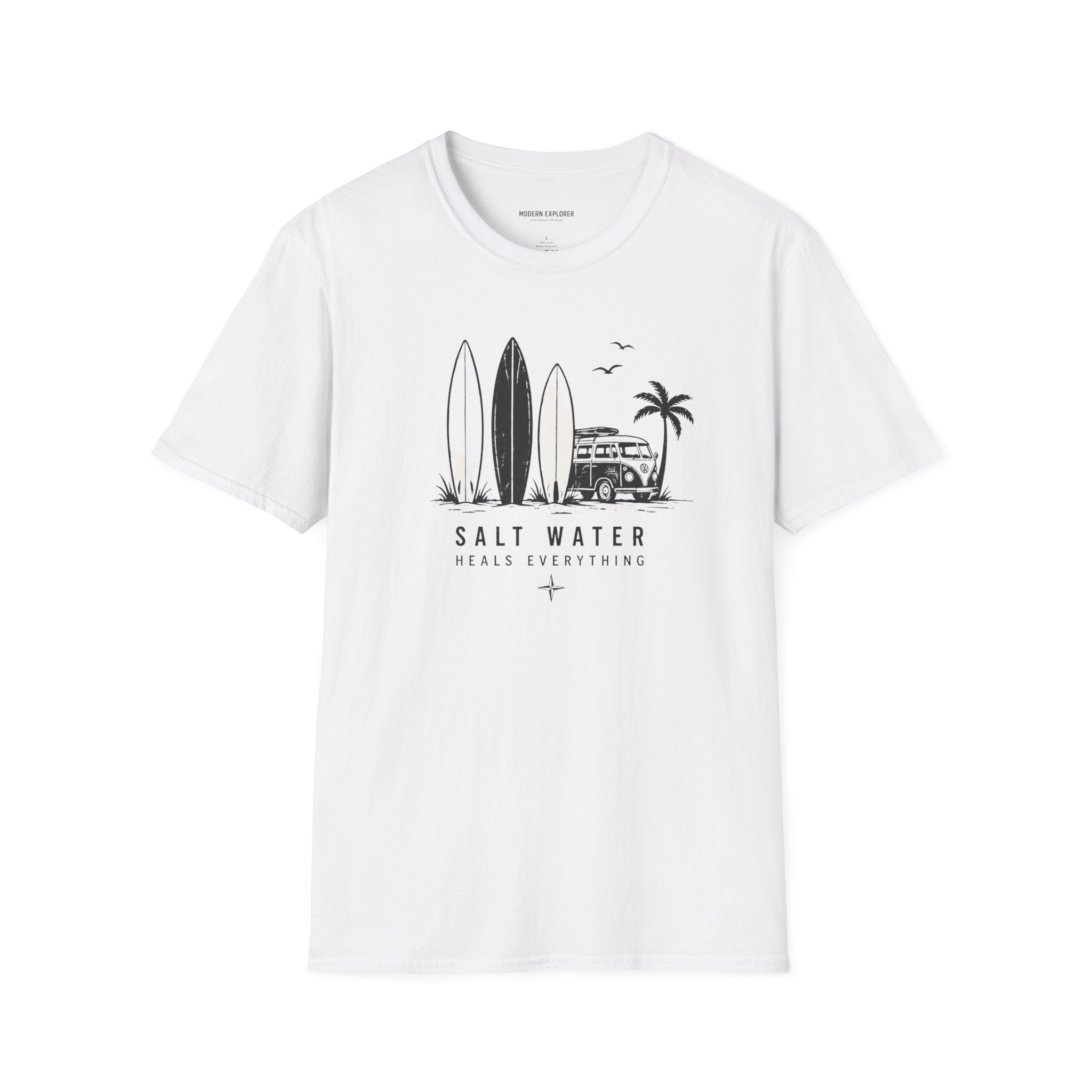 Salt Water Heals Everything Surf T-Shirt