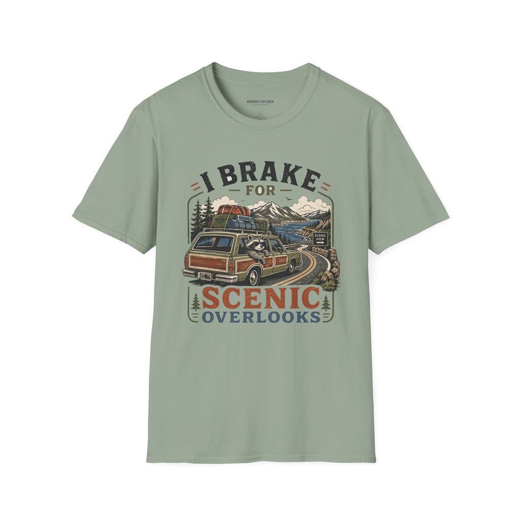 Copy of "I Brake for Scenic Overlooks" Retro Adventure Tee