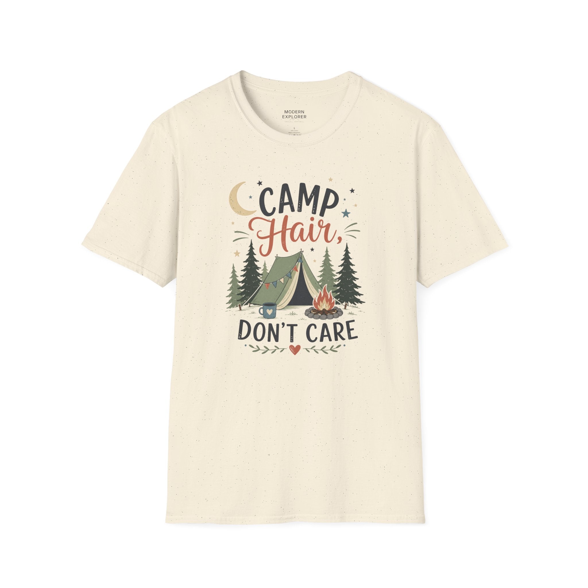 "Camp Hair, Don't Care" Camping Graphic Tee