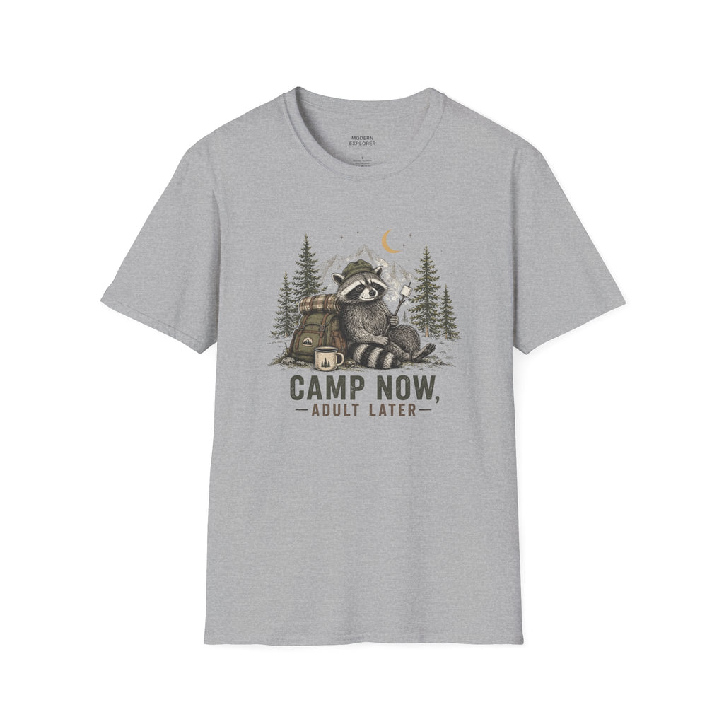 “Camp Now, Adult Later” Outdoor Graphic Tee