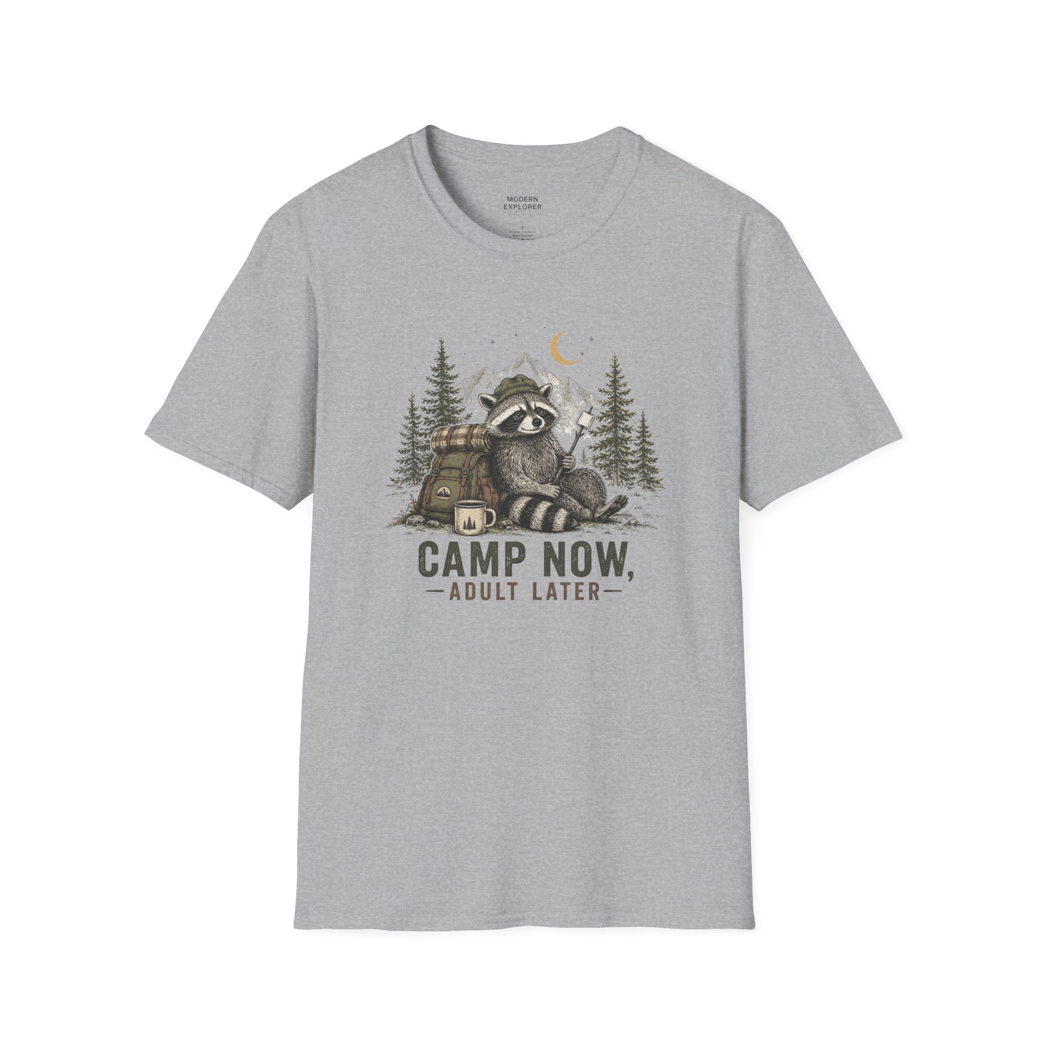 “Camp Now, Adult Later” Outdoor Graphic Tee