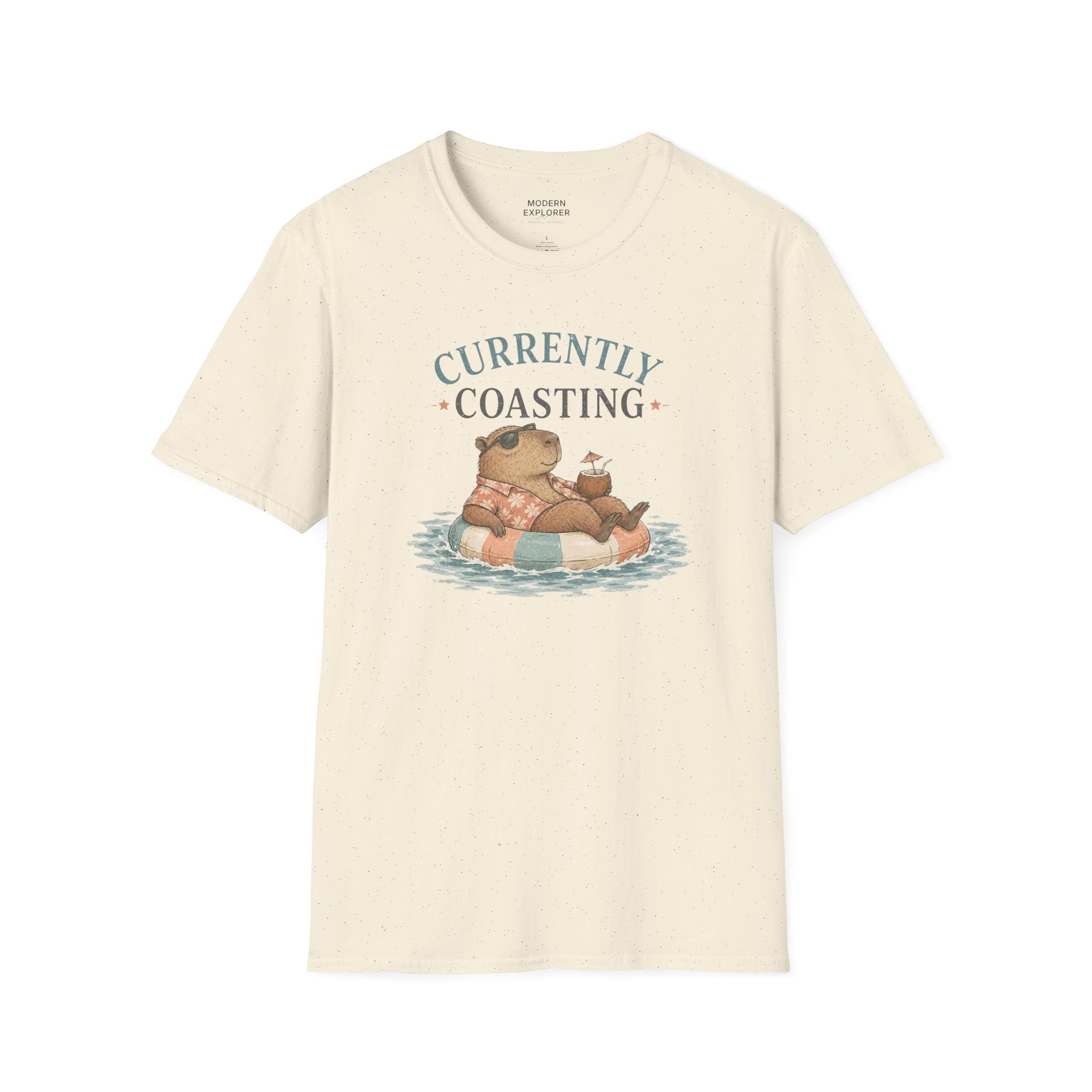 'Currently Coasting' Capybara Tee