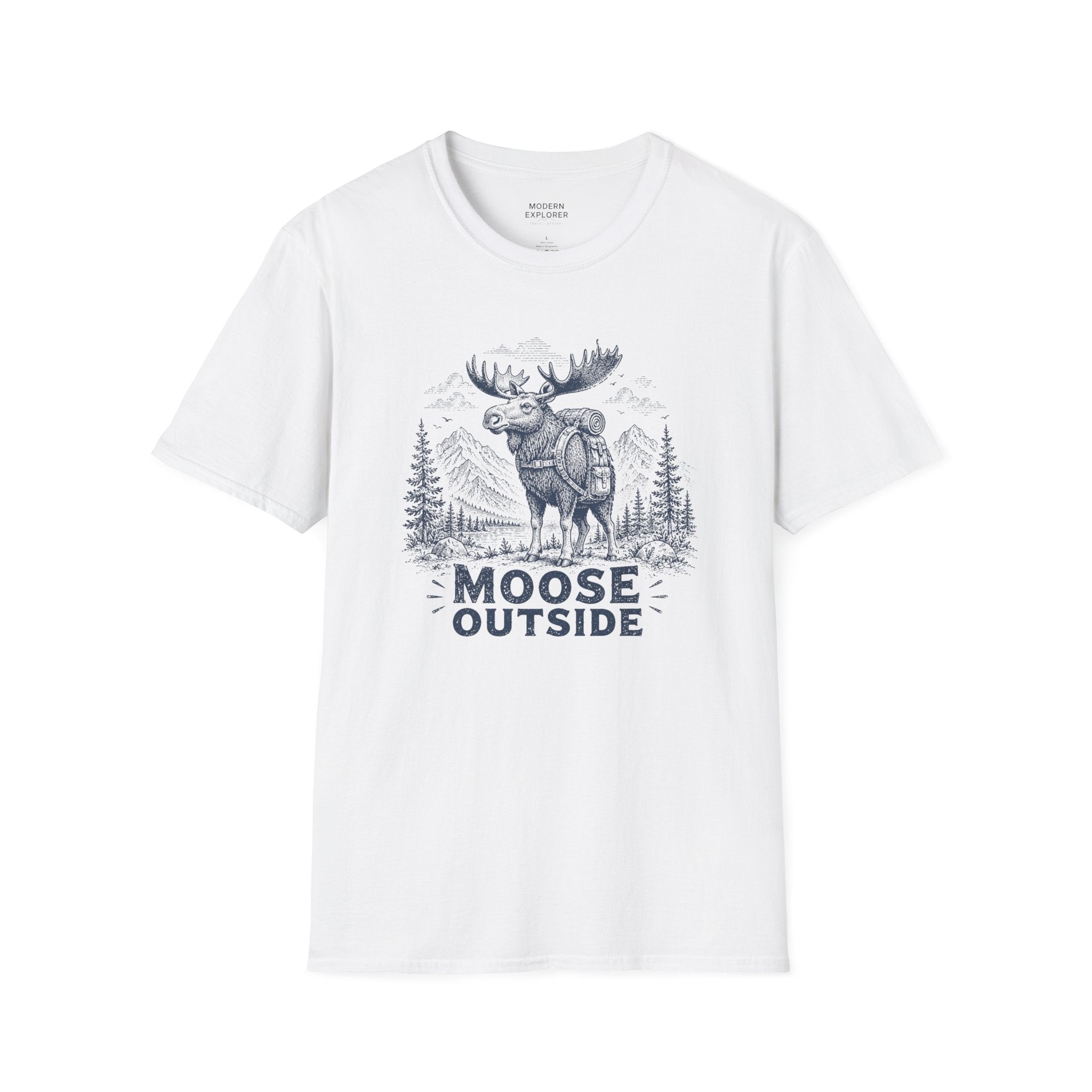 Vintage Hiking Moose Graphic Tee