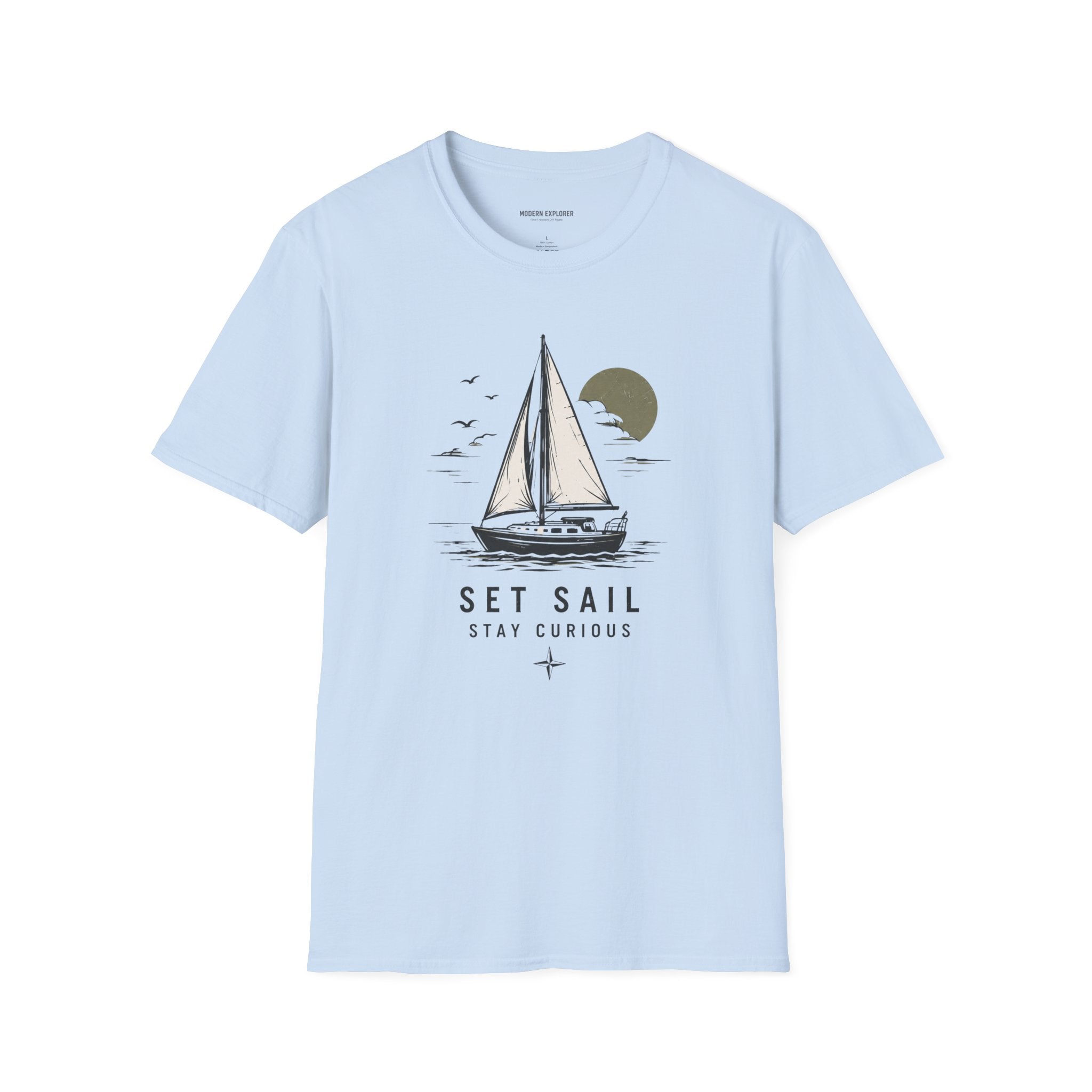 "Set Sail, Stay Curious" Nautical Graphic Tee