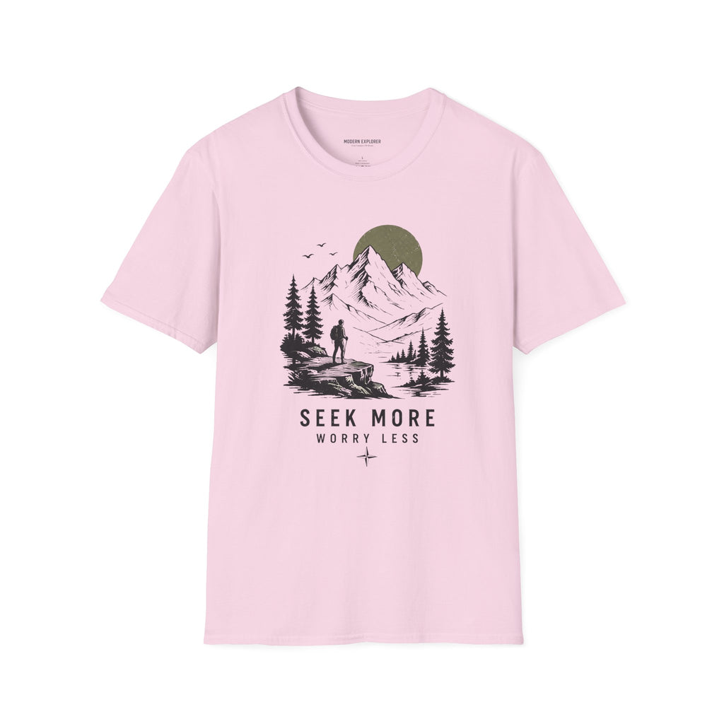 "Seek More, Worry Less" Outdoor Hiking Tee