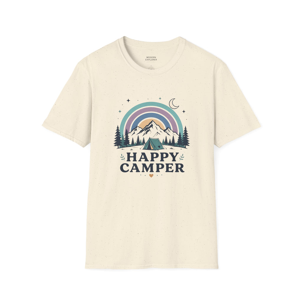 "Happy Camper" Mountain Rainbow Graphic