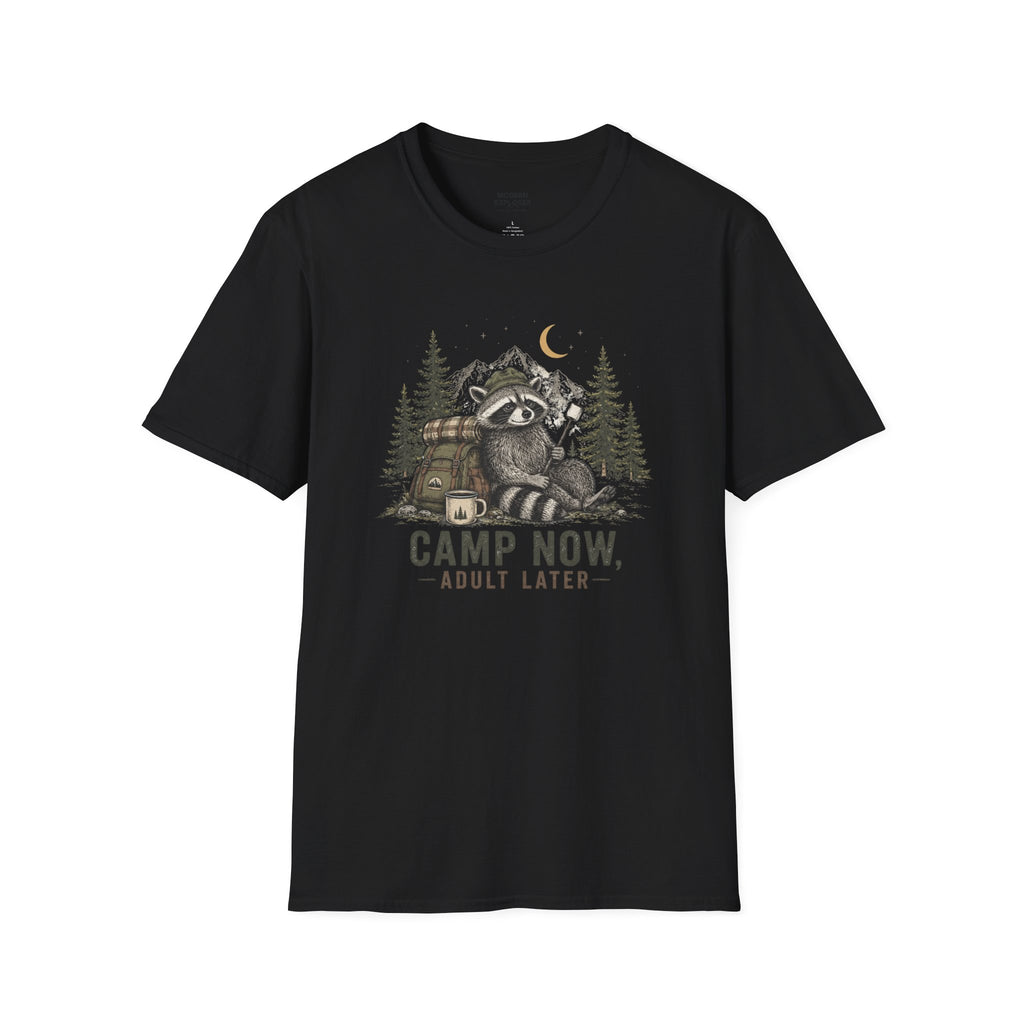 “Camp Now, Adult Later” Outdoor Graphic Tee